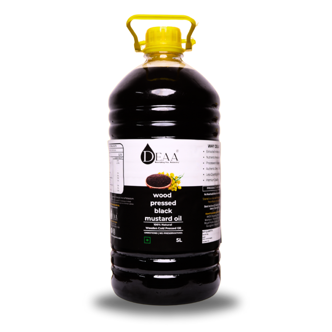 Wood-Pressed Black Mustard Oil 5Ltr