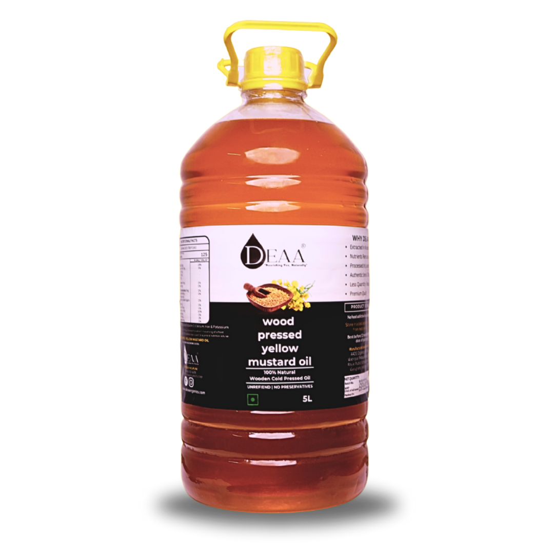 Wood-Pressed Yellow Mustard Oil 5Ltrs