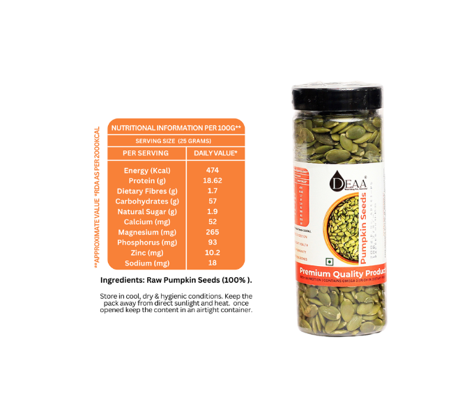DEAA Super Seeds Combo 200g Each Chia Seeds, Sunflower Seeds, Pumpkin Seeds, Flax Seeds