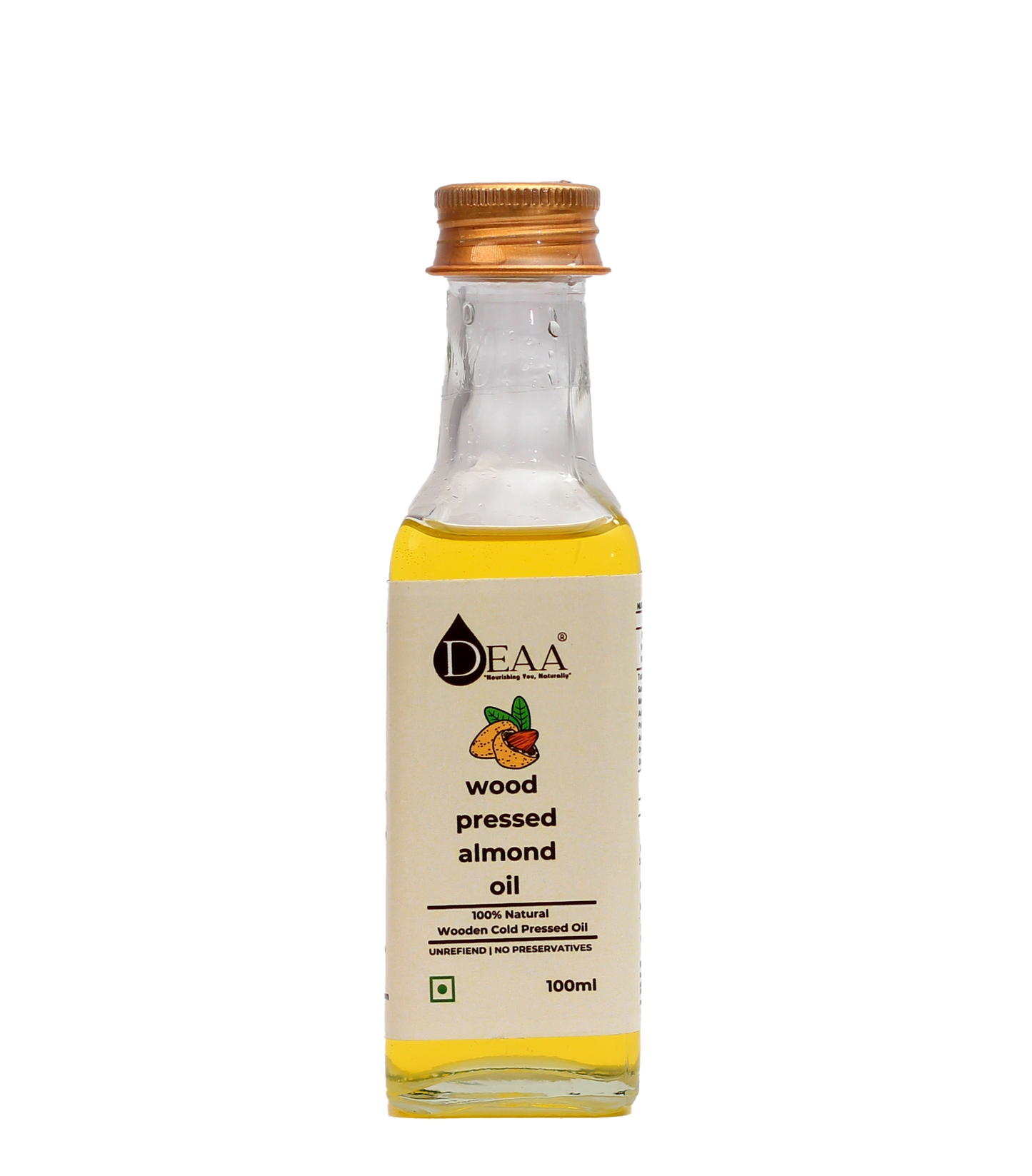 DEAA Wood-Pressed Almond Oil - 100% Pure, Natural & Chemical Free