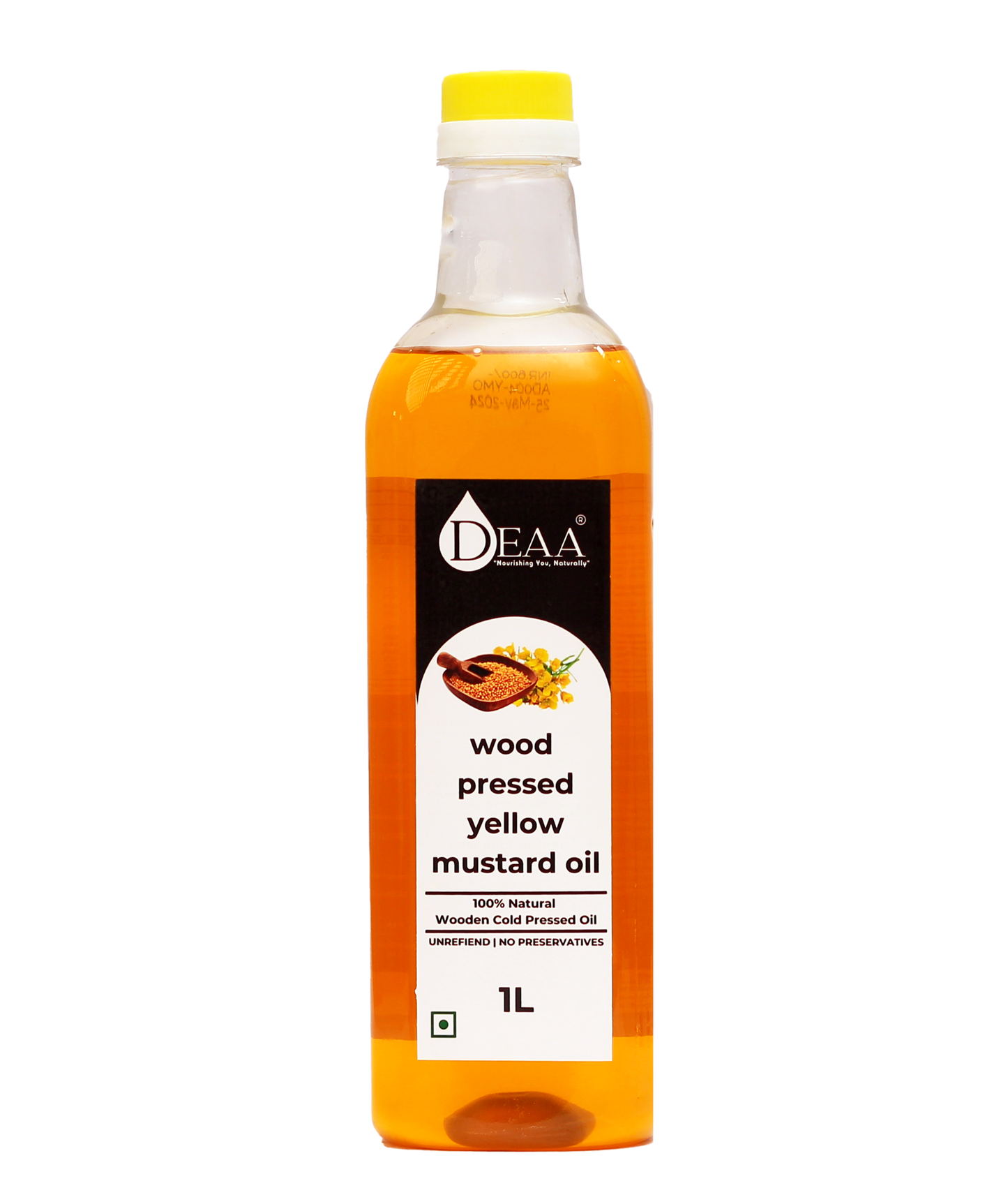 DEAA Wood-Pressed Yellow Mustard Oil - Pure, Vibrant, and Flavourful (1Ltr.)