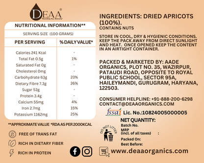 DEAA Dried Apricots - Nature's Sunshine in Every Bite