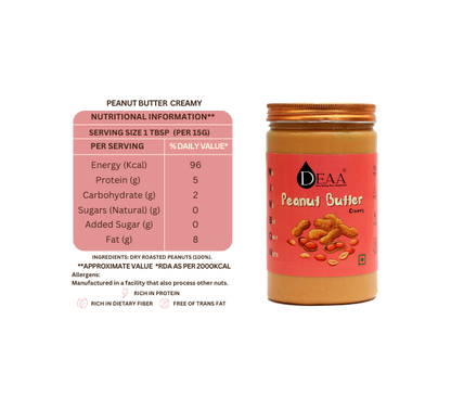 Save More With DEAA Combos 700g Peanut Butter Creamy + 200g Chia Seeds + 200g Sunflower Seeds