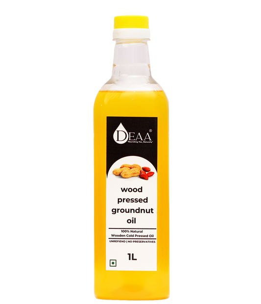 DEAA Wood-Pressed Groundnut Oil - Pure, Rich, and Nutrient-Packed (1Ltr.)