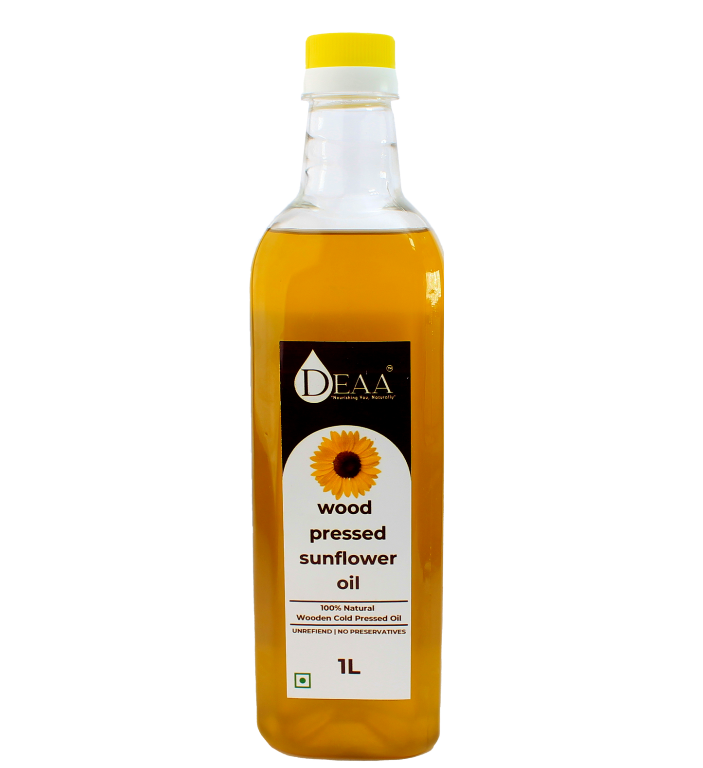 DEAA Wood-Pressed Sunflower Oil - Pure, Rich, and Nutrient-Packed (1Ltr.)