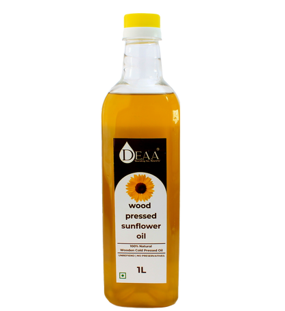 DEAA Wood-Pressed Sunflower Oil - Pure, Rich, and Nutrient-Packed (1Ltr.)