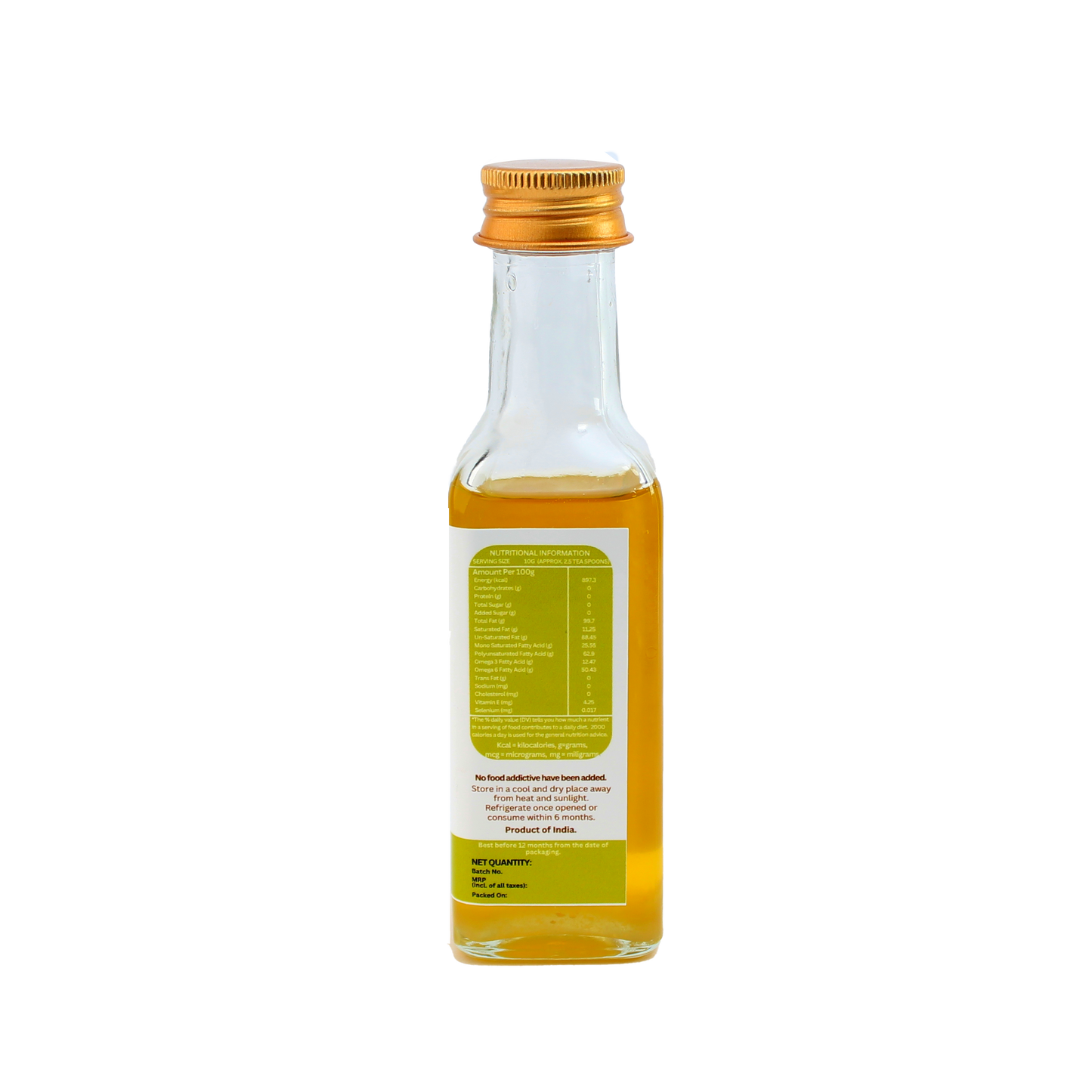 DEAA Wood-Pressed Walnut Oil - 100% Pure, Natural & Chemical Free